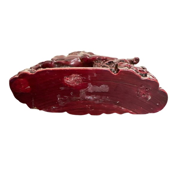 VTG Chinese Feng Shui Majestic Red Galloping Horses‎ Cinnabar-colored Resin - Picture 5 of 6